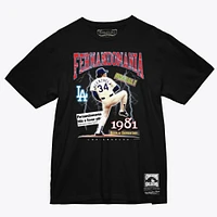 Men's Fernando Valenzuela Black Los Angeles Dodgers Fernandomania T-Shirt