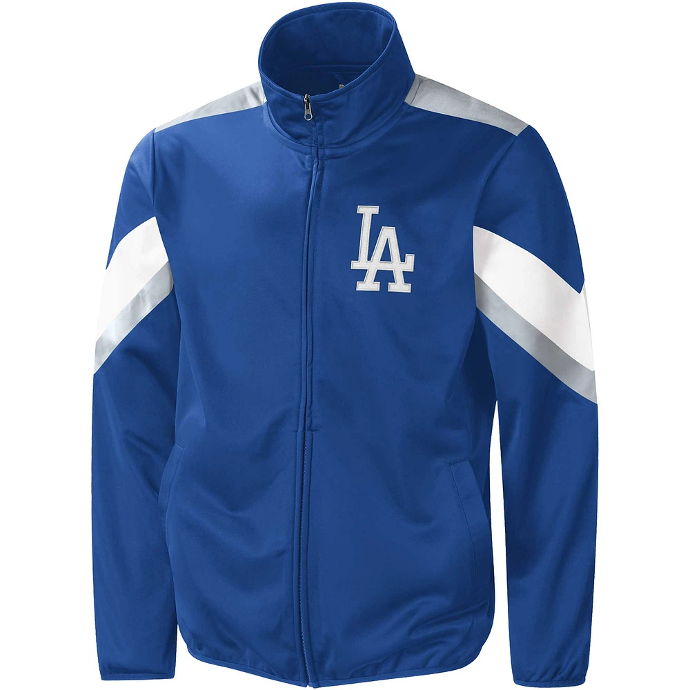 G-III Sports by Carl Banks Royal Los Angeles Dodgers Earned Run Veste entièrement zippée pour homme