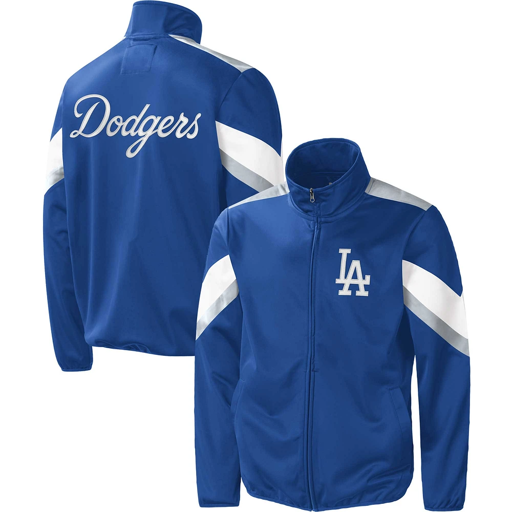 G-III Sports by Carl Banks Royal Los Angeles Dodgers Earned Run Veste entièrement zippée pour homme