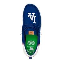 Chaussures décontractées Hey Dude Royal Los Angeles Dodgers Wally pour hommes