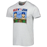 T-shirt tri-mélange Hommage Freddie Freeman et Clayton Kershaw pour hommes, gris chiné, Los Angeles Dodgers MLB Jam