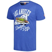 Men's Homage  Royal Los Angeles Dodgers Dodger Dogs Hyper Local Tri-Blend T-Shirt