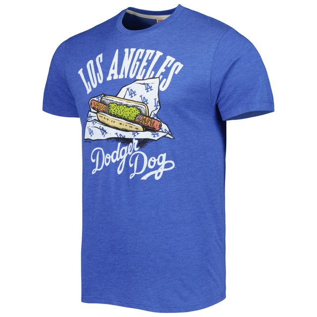 T-shirt à trois mélanges Hyper Local Homage Royal Los Angeles Dodgers pour homme