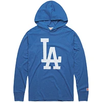 Men's Homage Royal Los Angeles Dodgers Lightweight Raglan Tri-Blend Pullover Hoodie