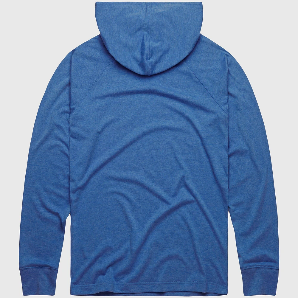 Men's Homage Royal Los Angeles Dodgers Lightweight Raglan Tri-Blend Pullover Hoodie