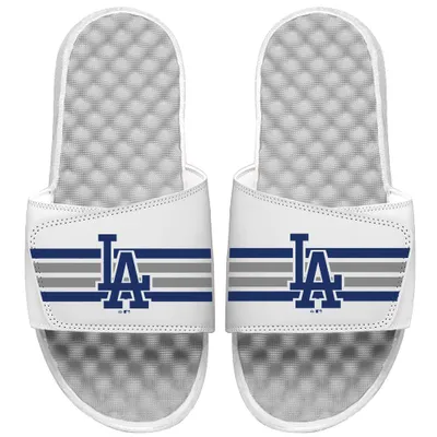 Los Angeles Dodgers ISlide Varsity Stripes Slide Sandals - White