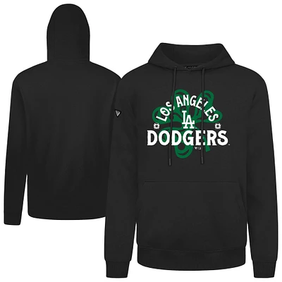 Men's Levelwear Los Angeles Dodgers St. Patrick's Day Podium Shamrock Pullover Hoodie