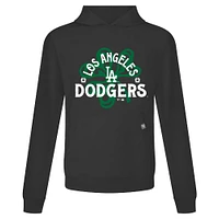 Men's Levelwear Black Los Angeles Dodgers St. Patrick's Day Relay Shamrock Pullover Hoodie
