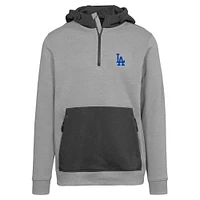 Men's Levelwear  Gray Los Angeles Dodgers Chicane Insignia 2.0 Quarter-Zip Hoodie