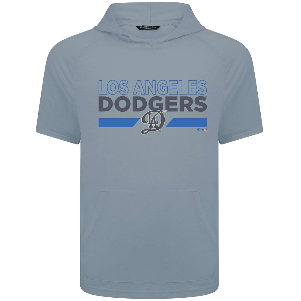 Men's Levelwear  Gray Los Angeles Dodgers City Connect Phase No Hitter Hoodie T-Shirt