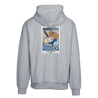 Men's Levelwear  Gray Los Angeles Dodgers Contact Pro Card Pullover Hoodie