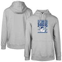 Men's Levelwear Gray Los Angeles Dodgers Podium Inaugural Pullover Hoodie