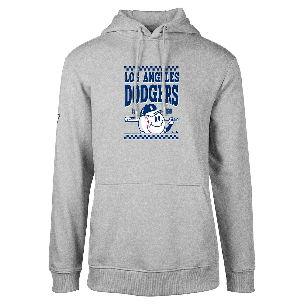 Men's Levelwear Gray Los Angeles Dodgers Podium Inaugural Pullover Hoodie