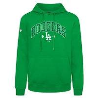 Men's Levelwear Los Angeles Dodgers St. Patrick's Day Podium Plaid Pullover Hoodie