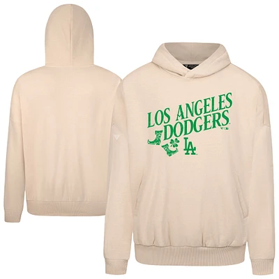 Men's Levelwear  Khaki Los Angeles Dodgers St. Patrick's Day Pullover Hoodie