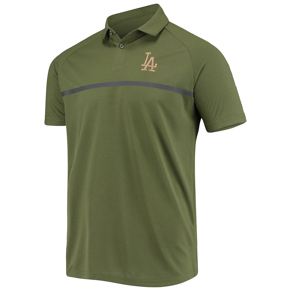 Polo à manches raglan Levelwear Los Angeles Dodgers Delta Sector pour homme