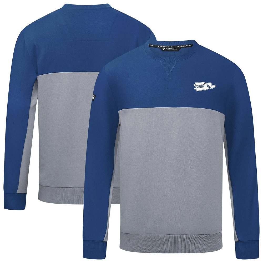 Men's Levelwear Royal/Gray Los Angeles Dodgers Legacy Rafters Pullover Sweatshirt