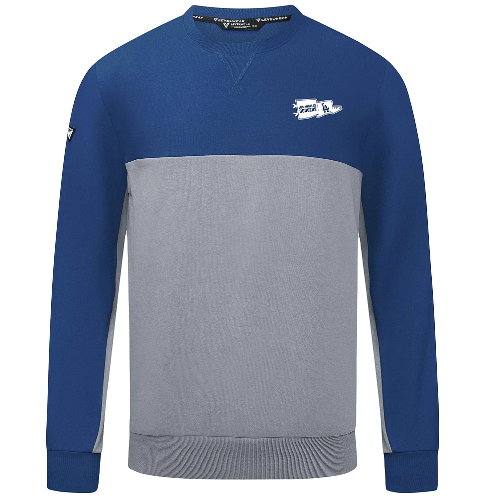 Men's Levelwear Royal/Gray Los Angeles Dodgers Legacy Rafters Pullover Sweatshirt