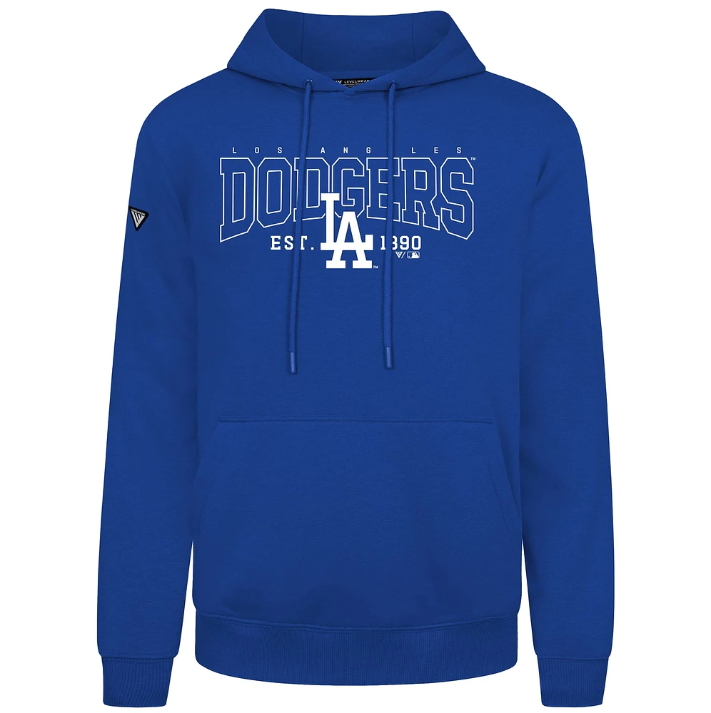 Men's Levelwear Royal Los Angeles Dodgers Accolade Podium Textbook Pullover Hoodie