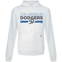 Men's Levelwear  White Los Angeles Dodgers City Connect Relay No Hitter Pullover Hoodie