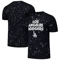 T-shirt Majestic Threads pour hommes, noir/blanc, Los Angeles Dodgers Splatter