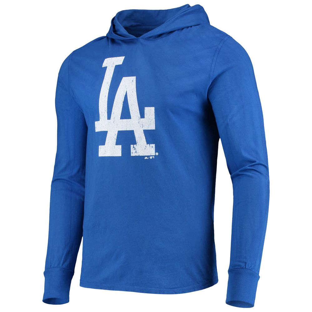 Majestic Threads Men's Majestic Threads Clayton Kershaw Royal Los Angeles  Dodgers Softhand Player Long Sleeve Hoodie T-Shirt
