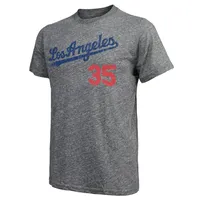 Men's Majestic Threads Cody Bellinger Gray Los Angeles Dodgers Name &  Number Tri-Blend T-Shirt