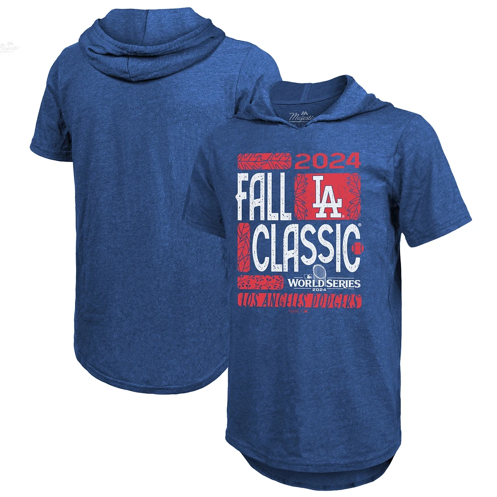 T-shirt à capuche Tri-Blend Royal Los Angeles Dodgers 2024 pour hommes de Majestic Threads