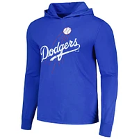 Men's Majestic Threads Shohei Ohtani Royal Los Angeles Dodgers  Soft Hand Long Sleeve Hoodie T-Shirt