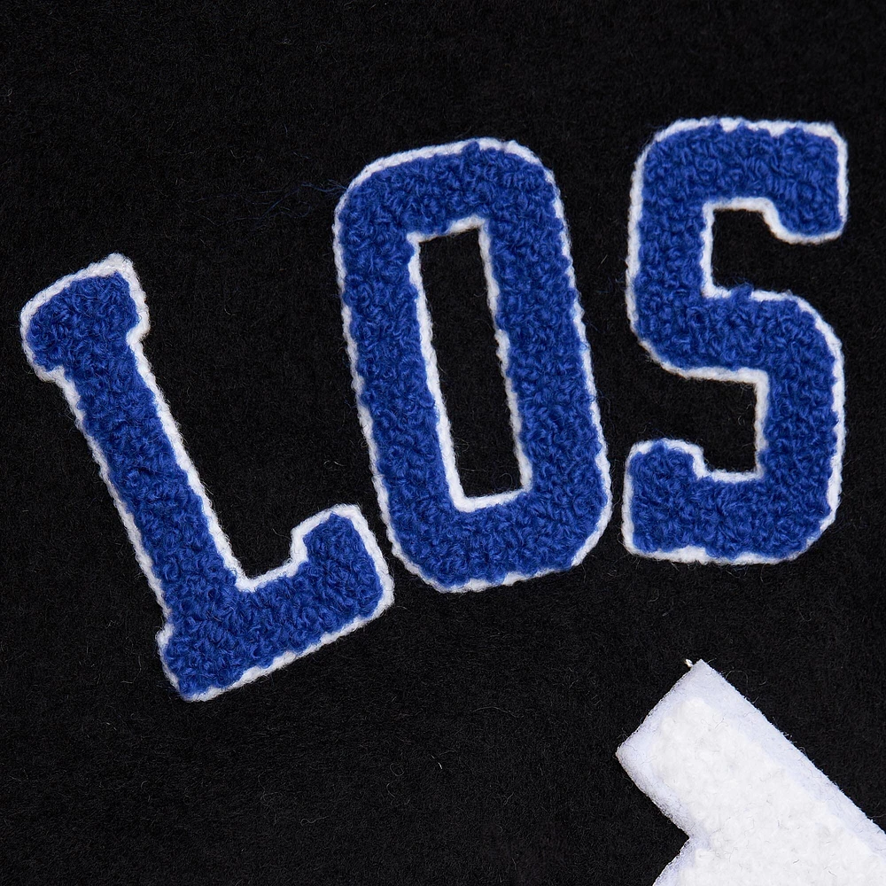 Veste universitaire à boutons-pression complète de la collection Blackout des Los Angeles Dodgers Mitchell & Ness pour homme