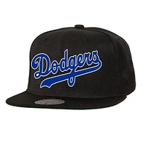Casquette snapback basique noire Mitchell & Ness pour homme, collection Cooperstown des Dodgers de Los Angeles