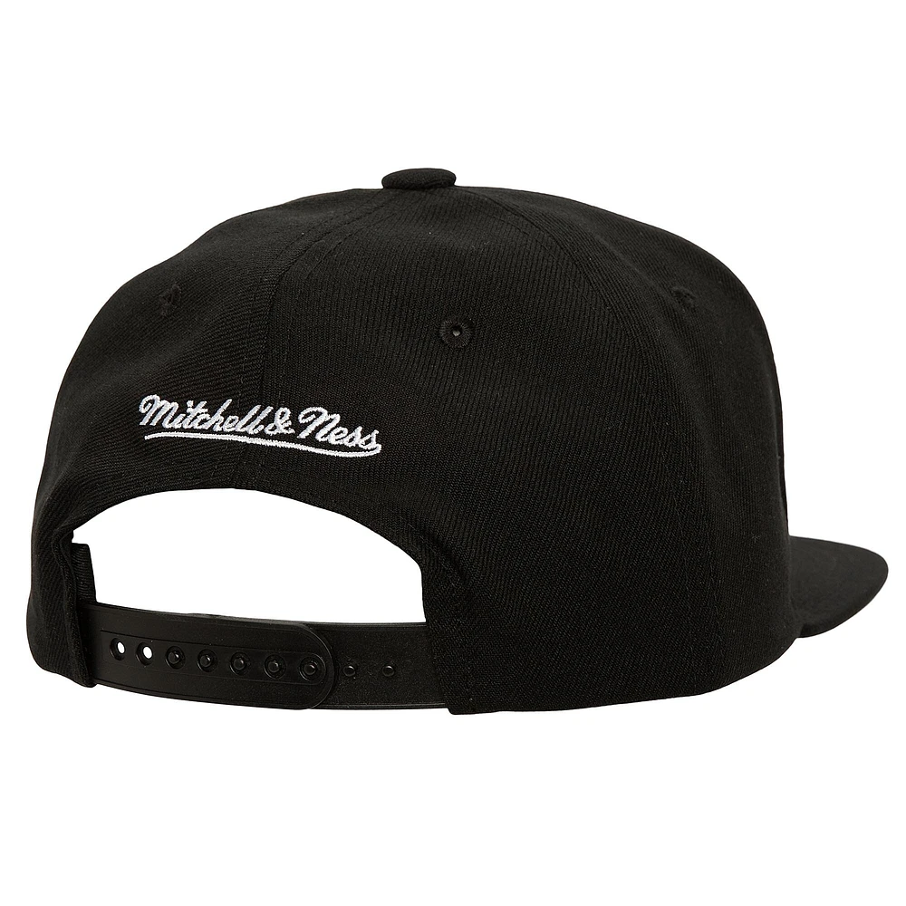 Casquette snapback basique noire Mitchell & Ness pour homme, collection Cooperstown des Dodgers de Los Angeles
