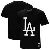 Men's Mitchell & Ness Black Los Angeles Dodgers Cooperstown Collection Logo T-Shirt