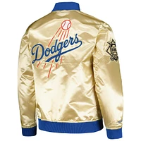 Men's Mitchell & Ness Gold Los Angeles Dodgers OG 2.0 Satin Full-Zip Jacket