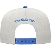 Men's Mitchell & Ness Gray/Royal Los Angeles Dodgers Knock Out Panel Snapback Hat