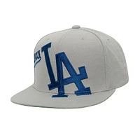 Casquette Snapback Big Time des Los Angeles Dodgers de Mitchell & Ness pour homme, grise