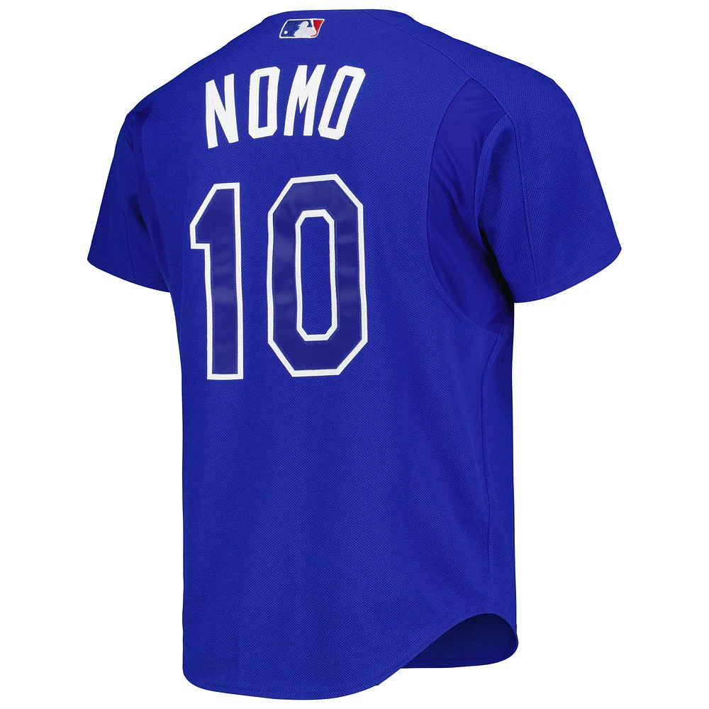 Maillot d'entraînement au bâton Mitchell & Ness Hideo Nomo Royal Los Angeles Dodgers Cooperstown Collection 2004 pour hommes