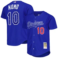 Maillot d'entraînement au bâton Mitchell & Ness Hideo Nomo Royal Los Angeles Dodgers Cooperstown Collection 2004 pour hommes