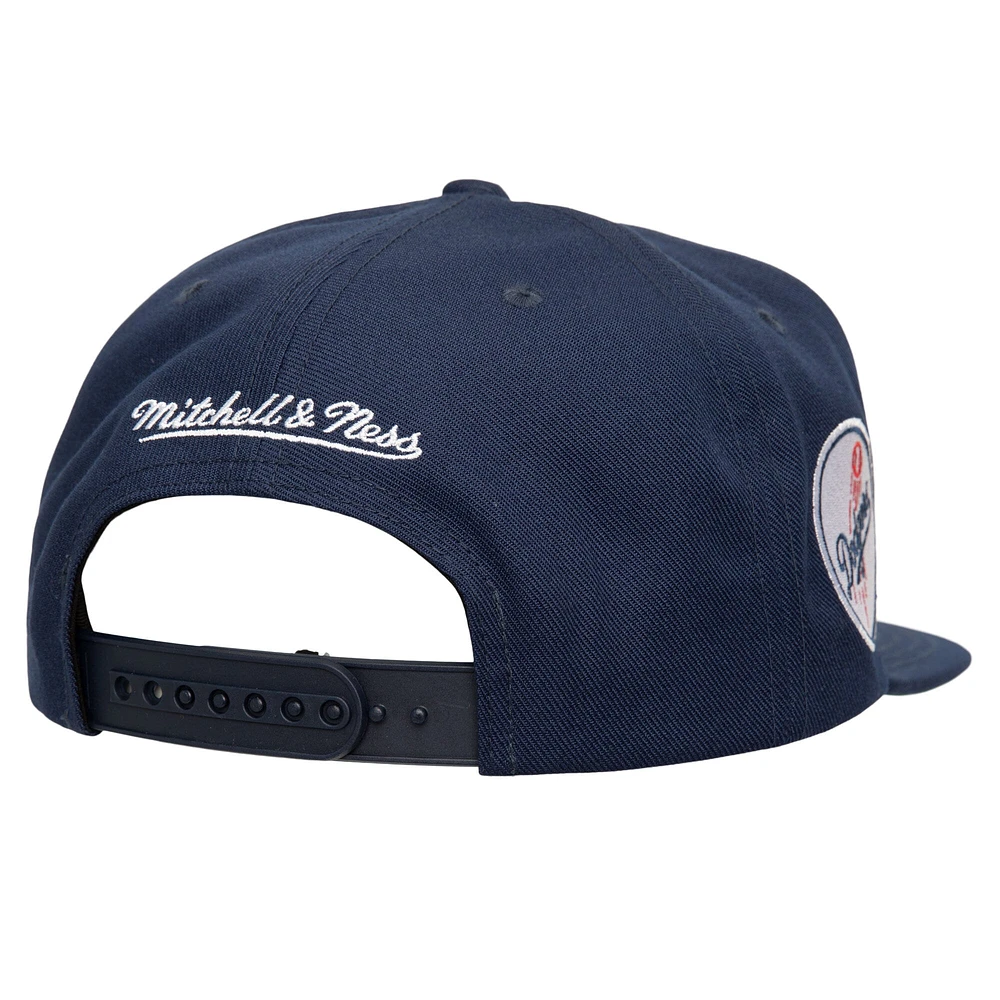 Men's Mitchell & Ness Navy Los Angeles Dodgers Double Up Snapback Hat