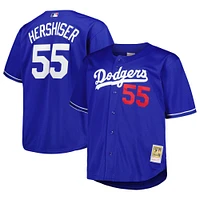 Maillot pour homme Mitchell & Ness Orel Hershiser Royal Los Angeles Dodgers Big Tall Cooperstown Collection Batting Practice Replica