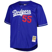 Maillot pour homme Mitchell & Ness Orel Hershiser Royal Los Angeles Dodgers Big Tall Cooperstown Collection Batting Practice Replica