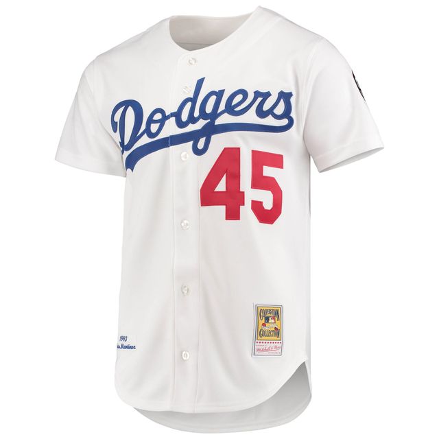 Mitchell & Ness Pedro Martinez pour hommes Blanc Los Angeles Dodgers 1993 Cooperstown Collection Accueil Maillot authentique