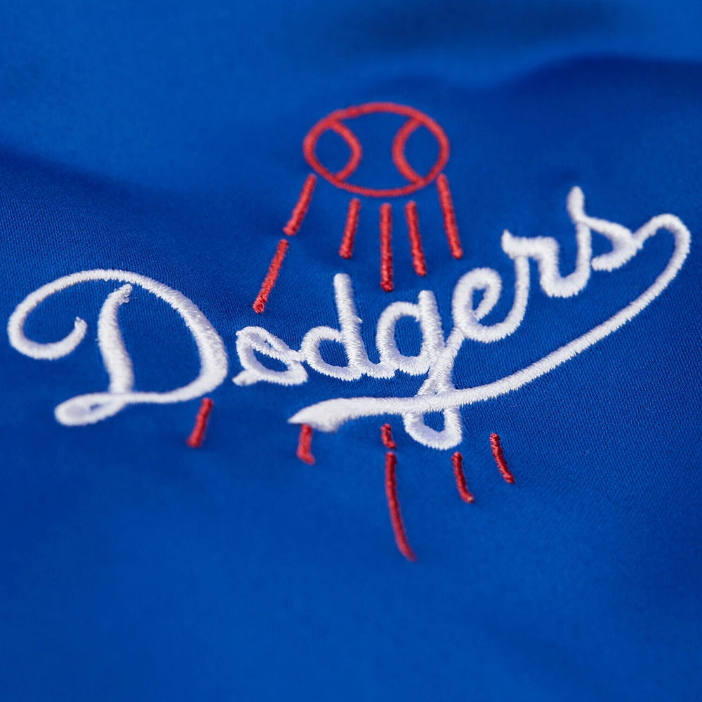 Men's Mitchell & Ness Royal/Gray Los Angeles Dodgers Cooperstown Collection Team Origins Satin Full-Snap Jacket