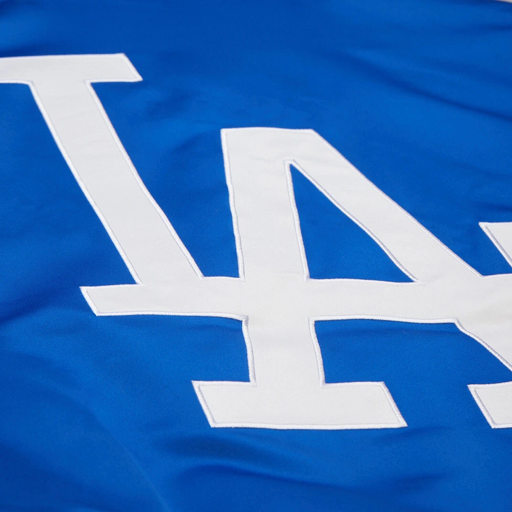 Men's Mitchell & Ness Royal/Gray Los Angeles Dodgers Cooperstown Collection Team Origins Satin Full-Snap Jacket