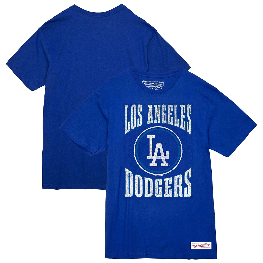 Men's Mitchell & Ness Royal Los Angeles Dodgers Arched Logo Slub T-Shirt