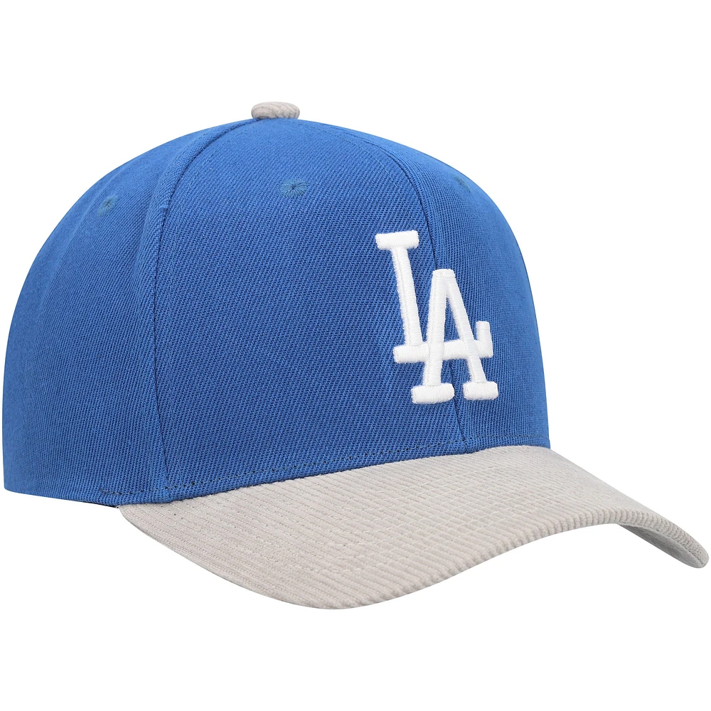 Casquette Snapback en velours côtelé Pro Mitchell & Ness Royal Los Angeles Dodgers pour hommes