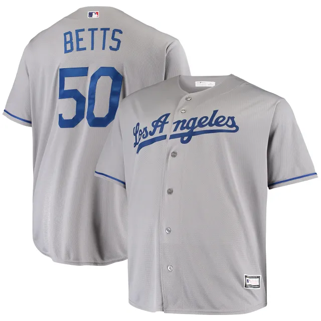 Lids Mookie Betts Los Angeles Dodgers Big & Tall Name Number Raglan T-Shirt  - Oatmeal/Heathered Charcoal