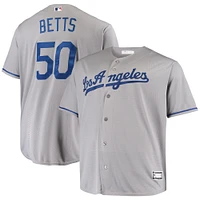 Maillot de joueur réplique Mookie Betts gris Los Angeles Dodgers Big & Tall pour hommes