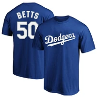 T-shirt avec nom et numéro Mookie Betts Royal Los Angeles Dodgers pour homme