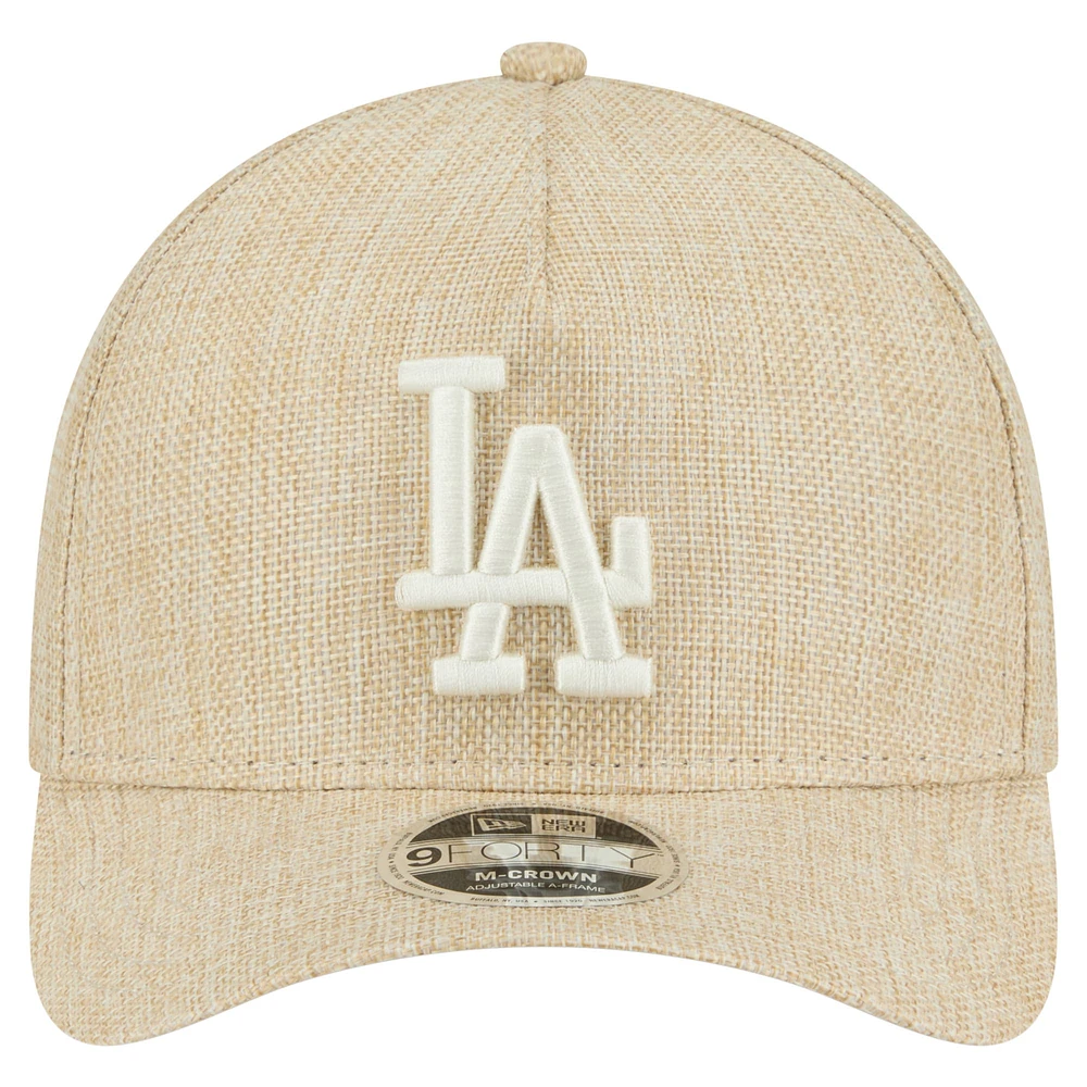 Casquette ajustable 9FORTY en coton tissé beige New Era pour homme des Dodgers de Los Angeles